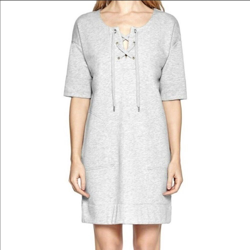 FRENCH CONNECTION | Jaime Luxe Short Sleeve Gray Sweatshirt Dress Women’s Size 0